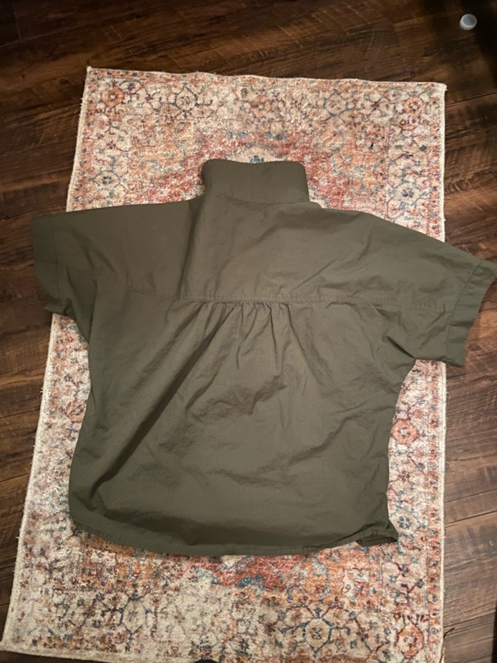 Universal Threads Olive Green Short-Sleeve Button Front Shirt